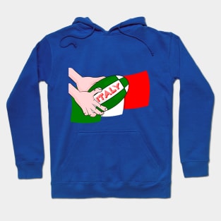 Italy Rugby Ball Flag Hoodie